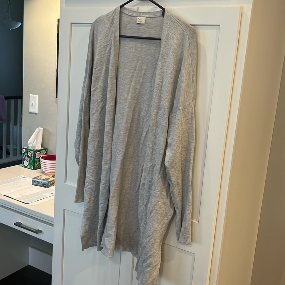 Long gray cardigan